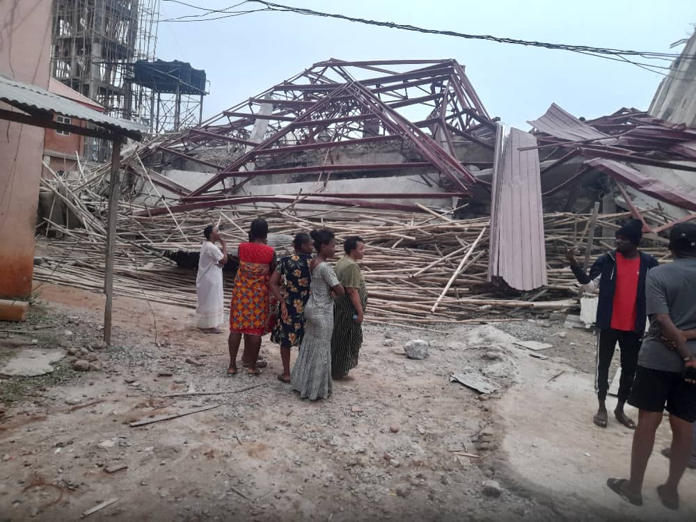 The site of the collapsed Onitsha centenary Building