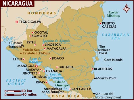 nicaragua map