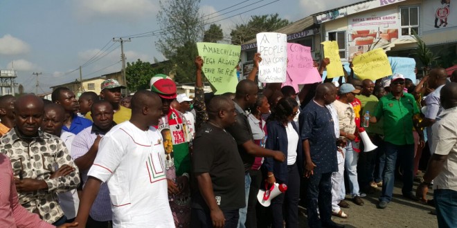 rivers protest