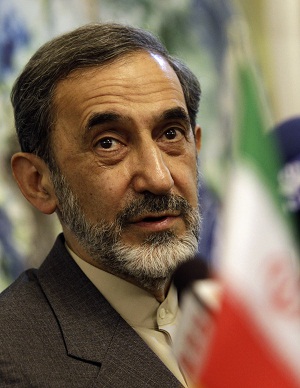 Ali Akbar Velayati, Iran’s Supreme Leader Ayatollah Ali Khamenei’s top adviser on international affairs, attends a news conference in Damascus