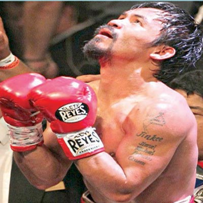 God, give me this day — Pacquiao seems to say