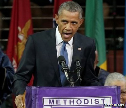 Obama at funeral