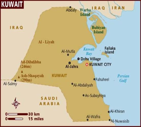 kuwait map