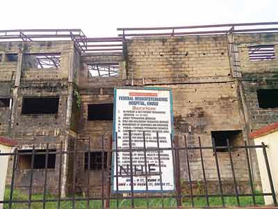 Uncompleted building at the hospital
