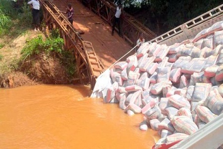 Collapsed brigde in Enugu