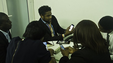 TRANSFAST Global Marketing Director, Jay Vix, gives a real-time demonstration of the User Interface to an executive team
