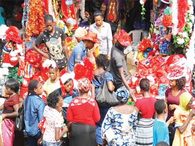 Shopping for Christmas at Tejuosho Market, Lagos...PHOTO: FEMI ADEBESIN-KUTI