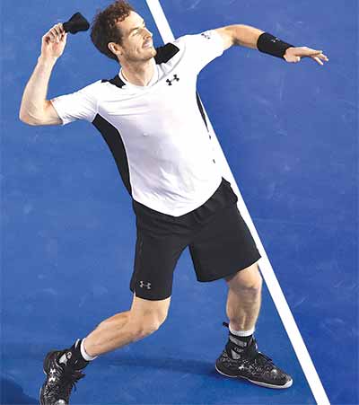 Andy Murray faces a Herculean task when he faces Novak Djokovic in the men’s final of the Australian Open. PHOTOS: AFP.