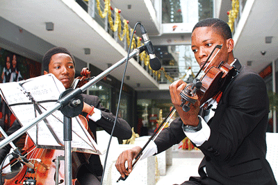 Performers at the ceremony