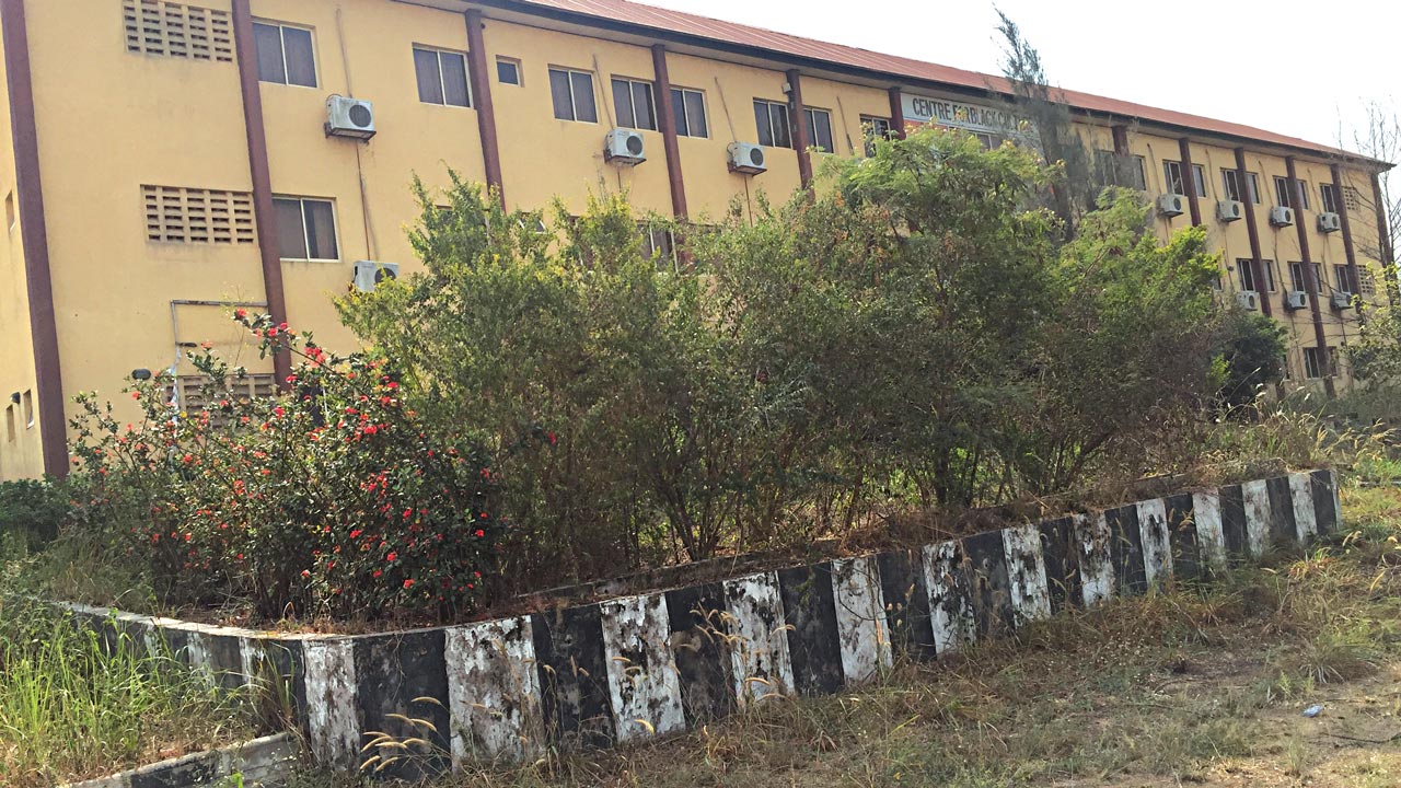 Administrative block of the CBCIU over grown by weeds