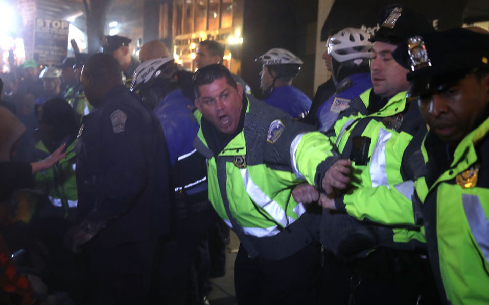 Demonstrators Protest Against Upcoming Inauguration Of President-Elect Donald Trump
