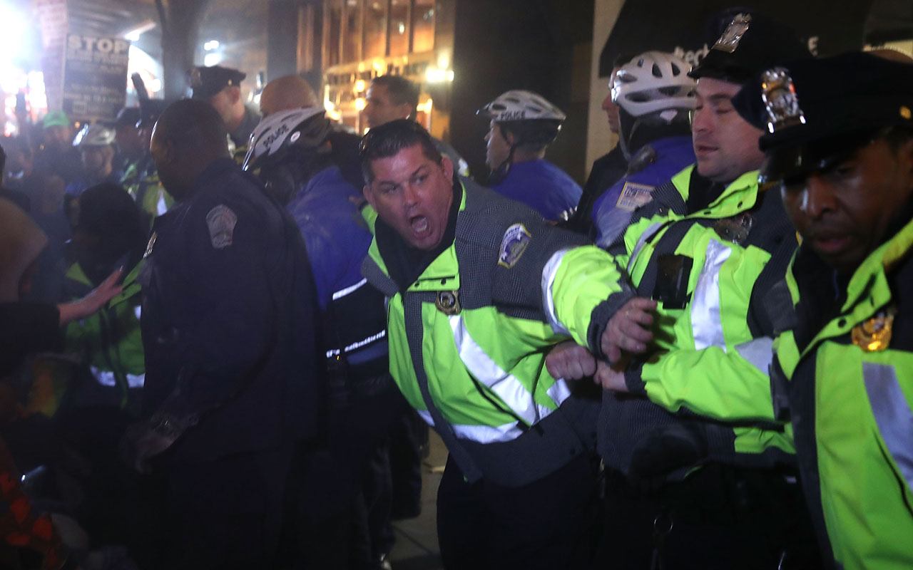 Demonstrators Protest Against Upcoming Inauguration Of President-Elect Donald Trump