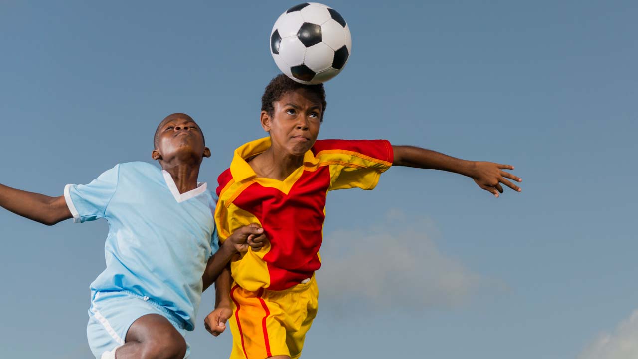 Heading-a-football