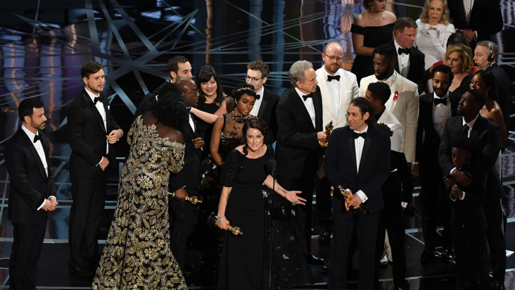 Moonlight wins best picture award at the Oscars