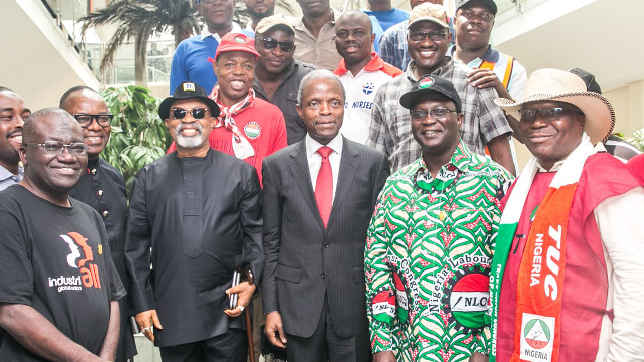 Osinbajo with NLC leaders