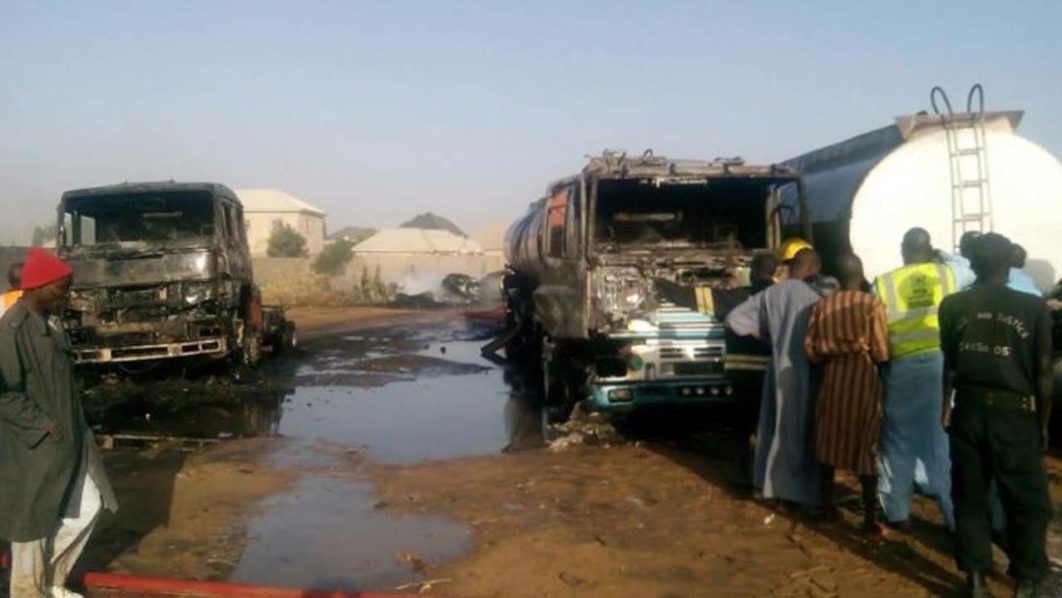 Bombed Petrol Tankers
