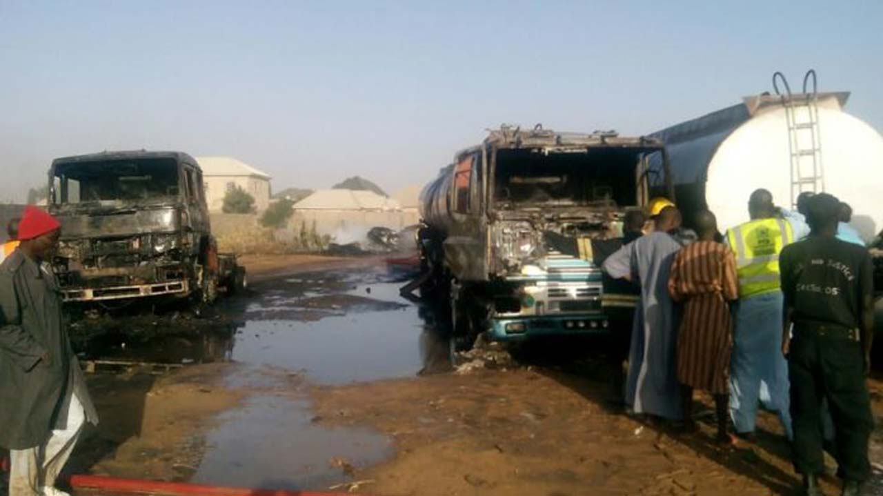 Bombed Petrol Tankers