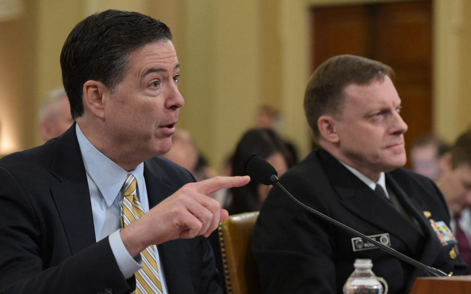 FBI Director James Comey and NSA Director Michael Rogers testify    before congressional committee on Russia’s interference in  2016 presidential election