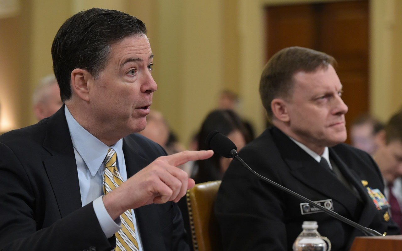 FBI Director James Comey and NSA Director Michael Rogers testify    before congressional committee on Russia’s interference in  2016 presidential election