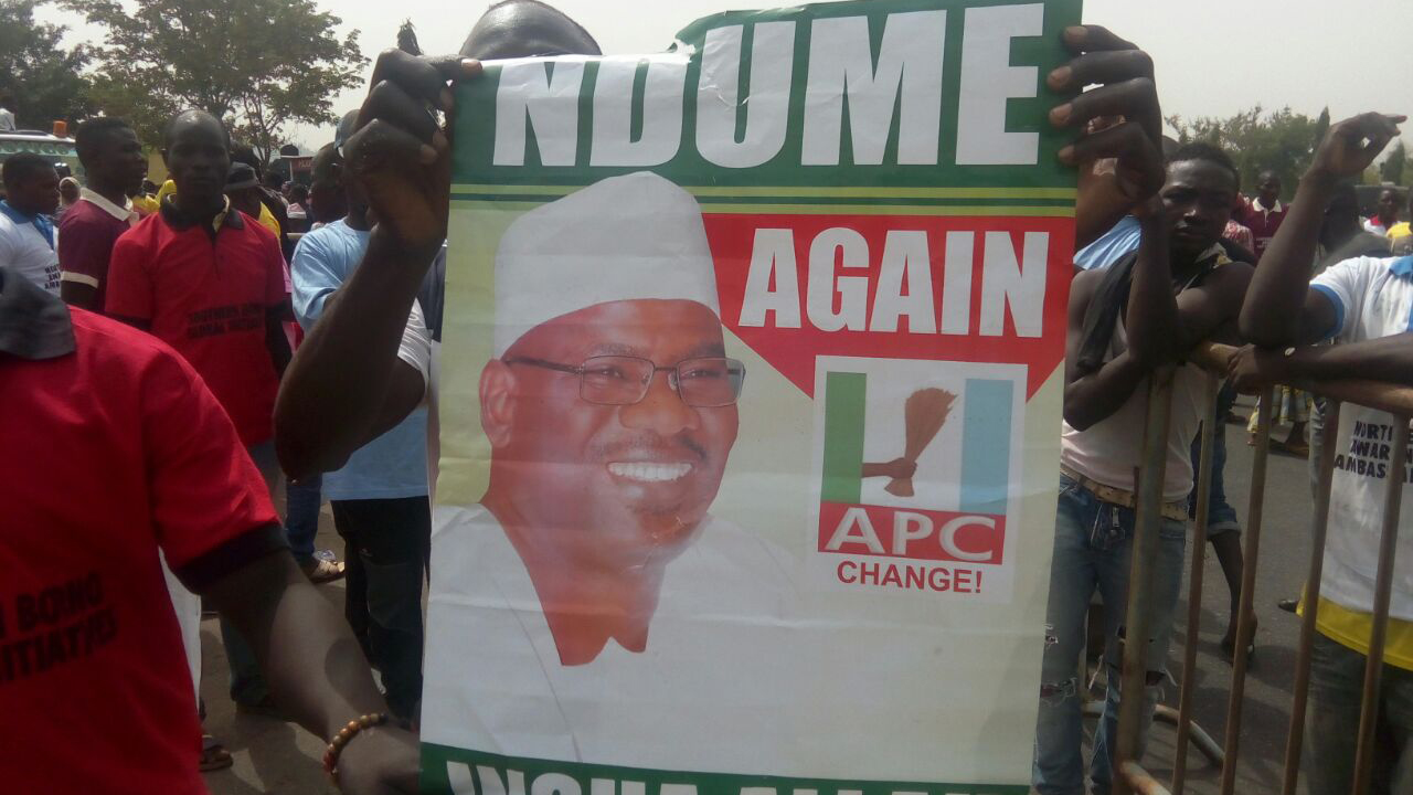 Pro-Ndume protesters