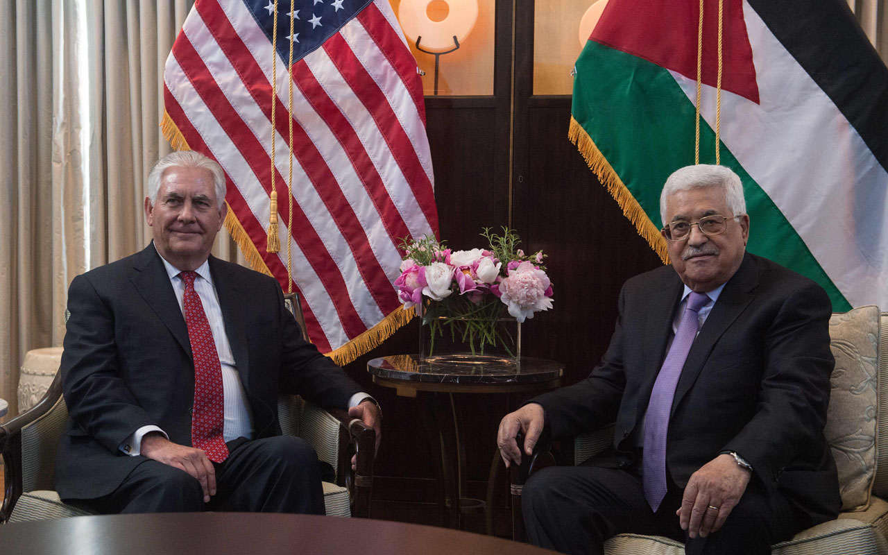US Secretary of State Rex Tillerson meet with Palestinian Authority President Mahmoud Abbas