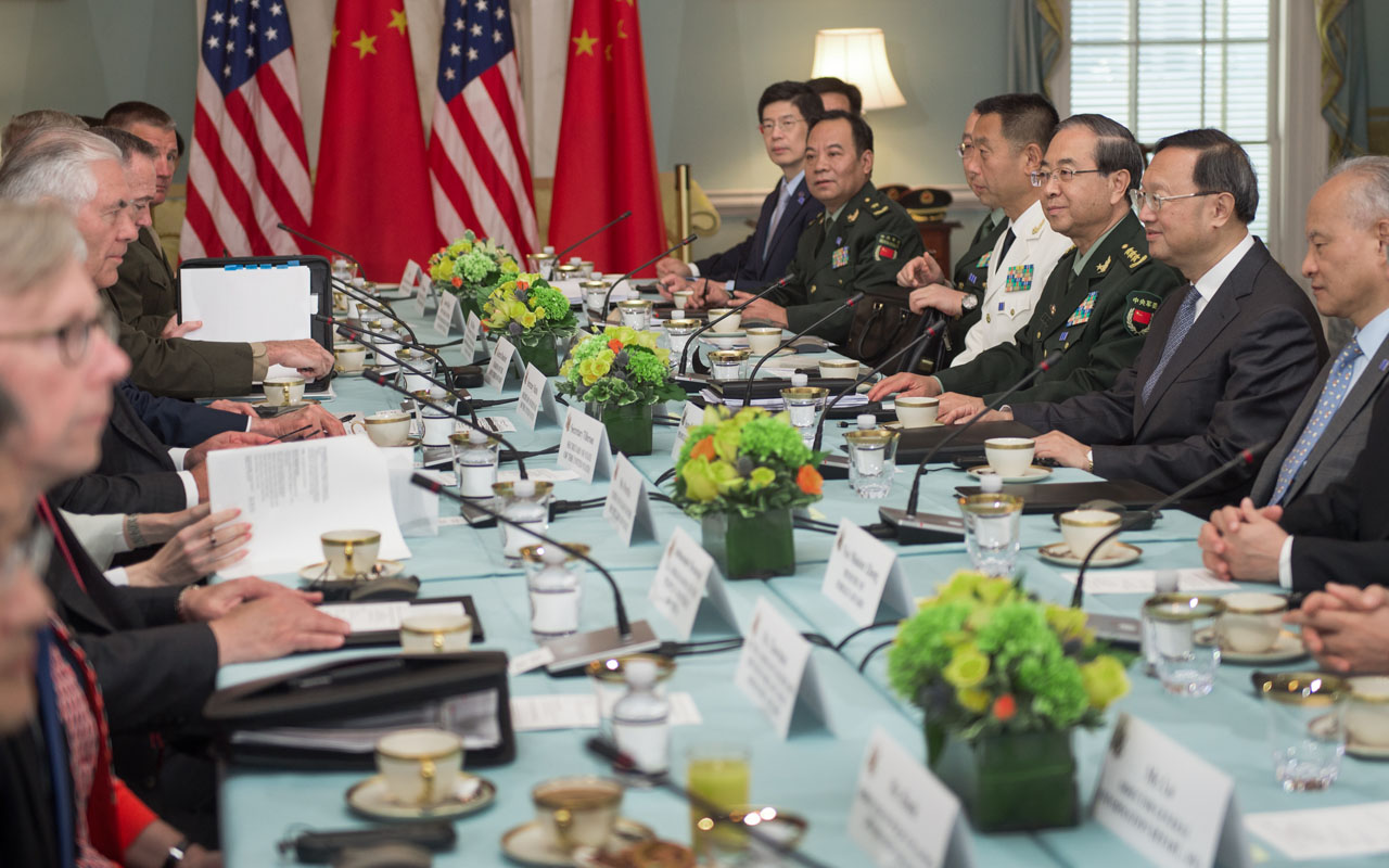 US Secy of State Rex Tillerson and Secy of Defense James Mattis hosts the US-China Diplomatic and Security Dialogue with Chinese State Councilor Yang Jiechi and Chief of the People’s Liberation Army’s Joint Staff Gen. Fang Fenghui