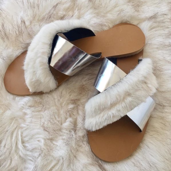 Silver & White Fur Slides, 8k, Ivy Barber via @ivy_barberng