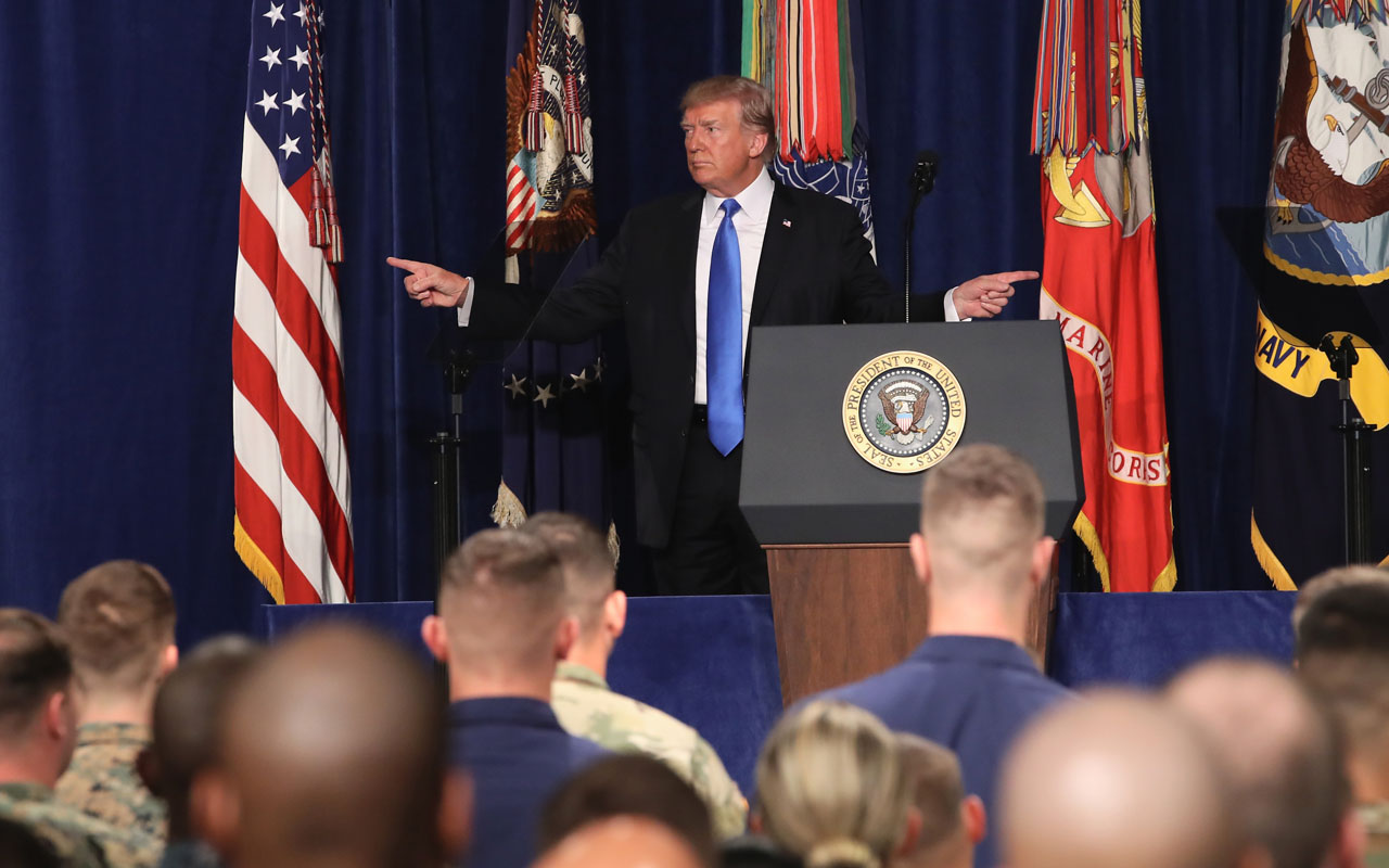 President Trump Addresses The Nation On Strategy In Afghanistan And South Asia From Fort Myer In Arlington
