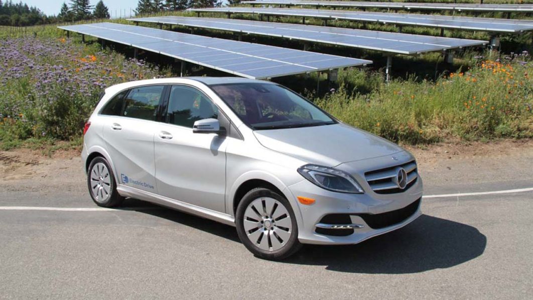 Mercedes-Benz-B-Class-Electric-Drive-front-3-4-with-solar-panels
