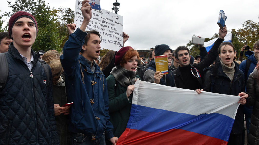Russian-protesters