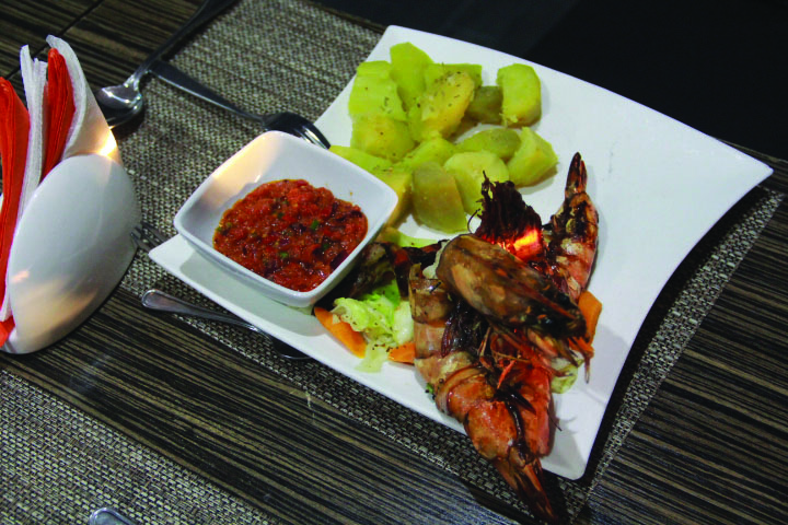 grilled prawn