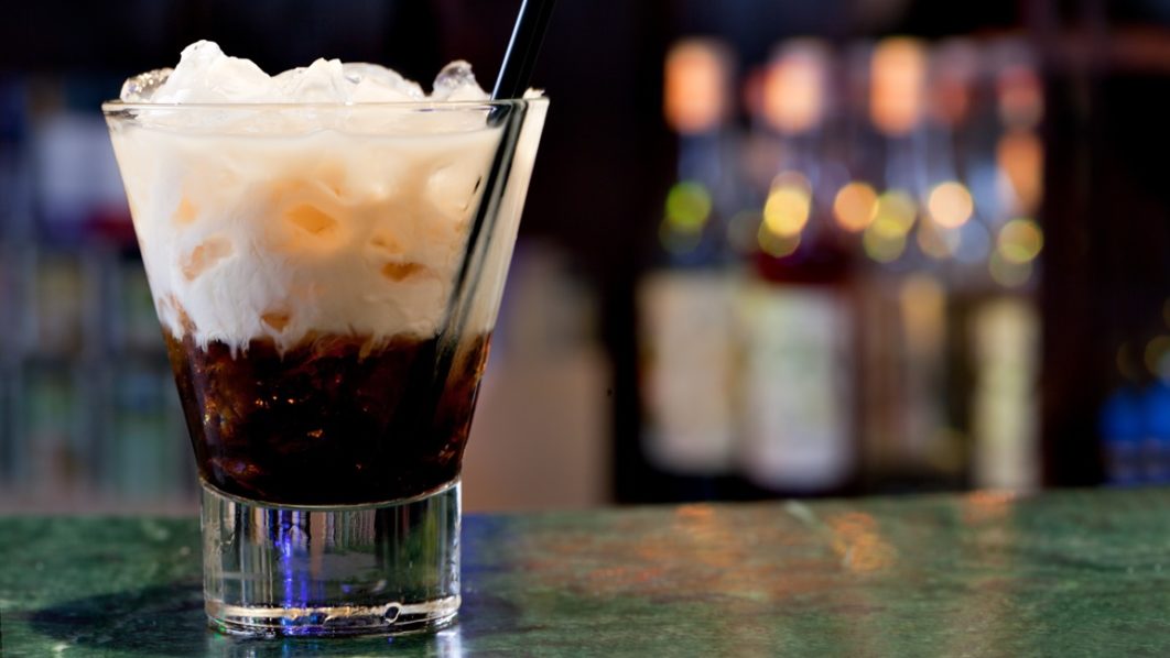 White russian cocktail