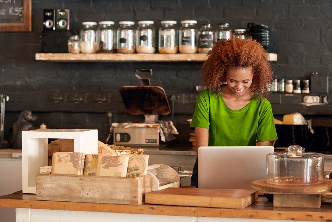 Building her cafe online brand