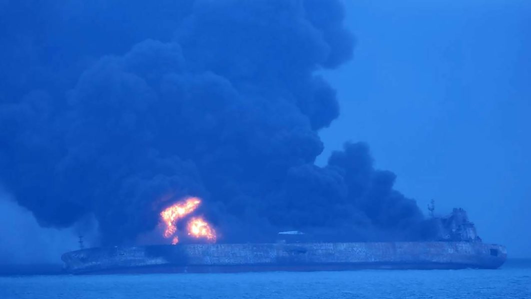 Tanker-ablaze