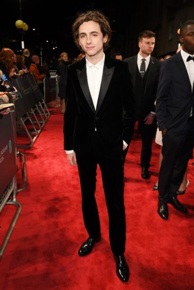 Timothée Chalamet in Saint Laurent. Photo credit
