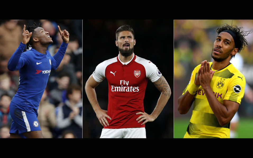 FILES-FBL-ENG-GER-FRA-PR-CHELSEA-ARSENAL-DORTMUND-GIROUD-AUBAMEY