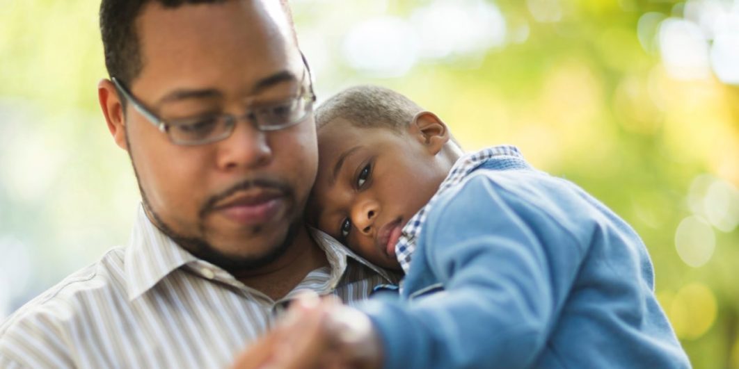 Black Single Father With His Child