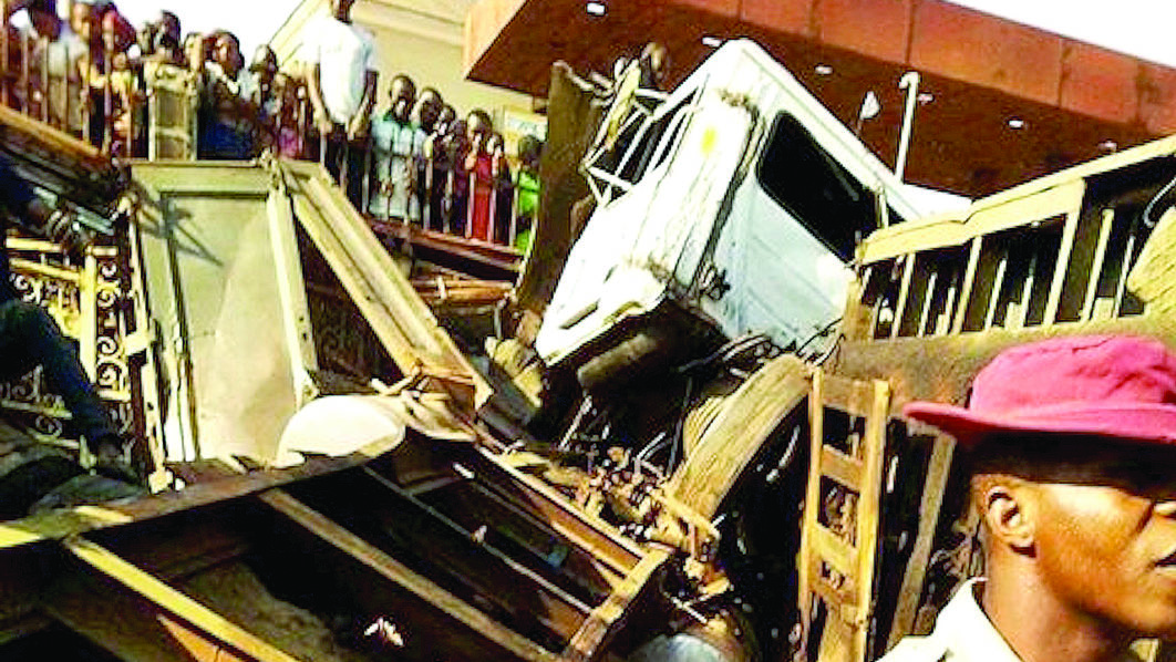 Lorry crushes