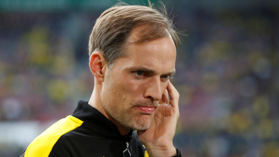 FILE PHOTO: Borussia Dortmund coach Thomas Tuchel before the match