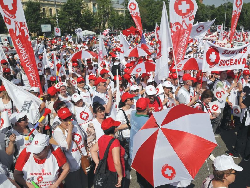 Romania Health Protest