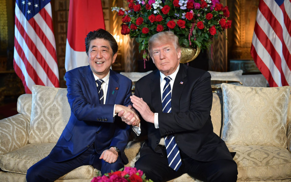 Trump hosts Japanese PM Abe at his Florida resort