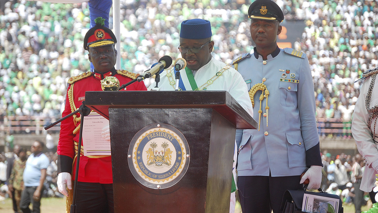 SLEONE-POLITICS-MAADA-BIO-INAUGURATION