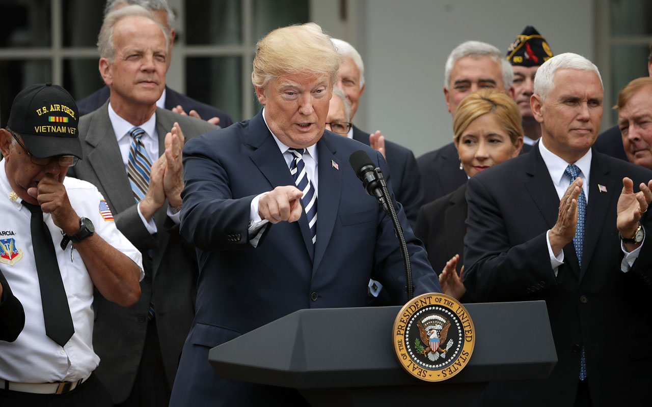 President Trump Holds Signing Ceremony For Veteran Affairs Mission Act of 2018