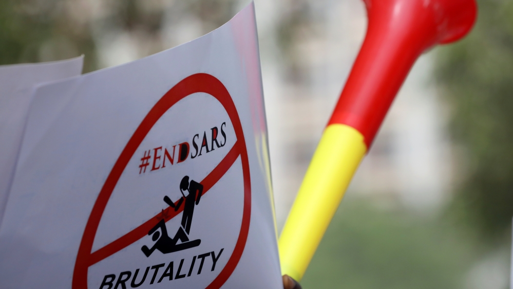 End to police brutality. Photo Reuters