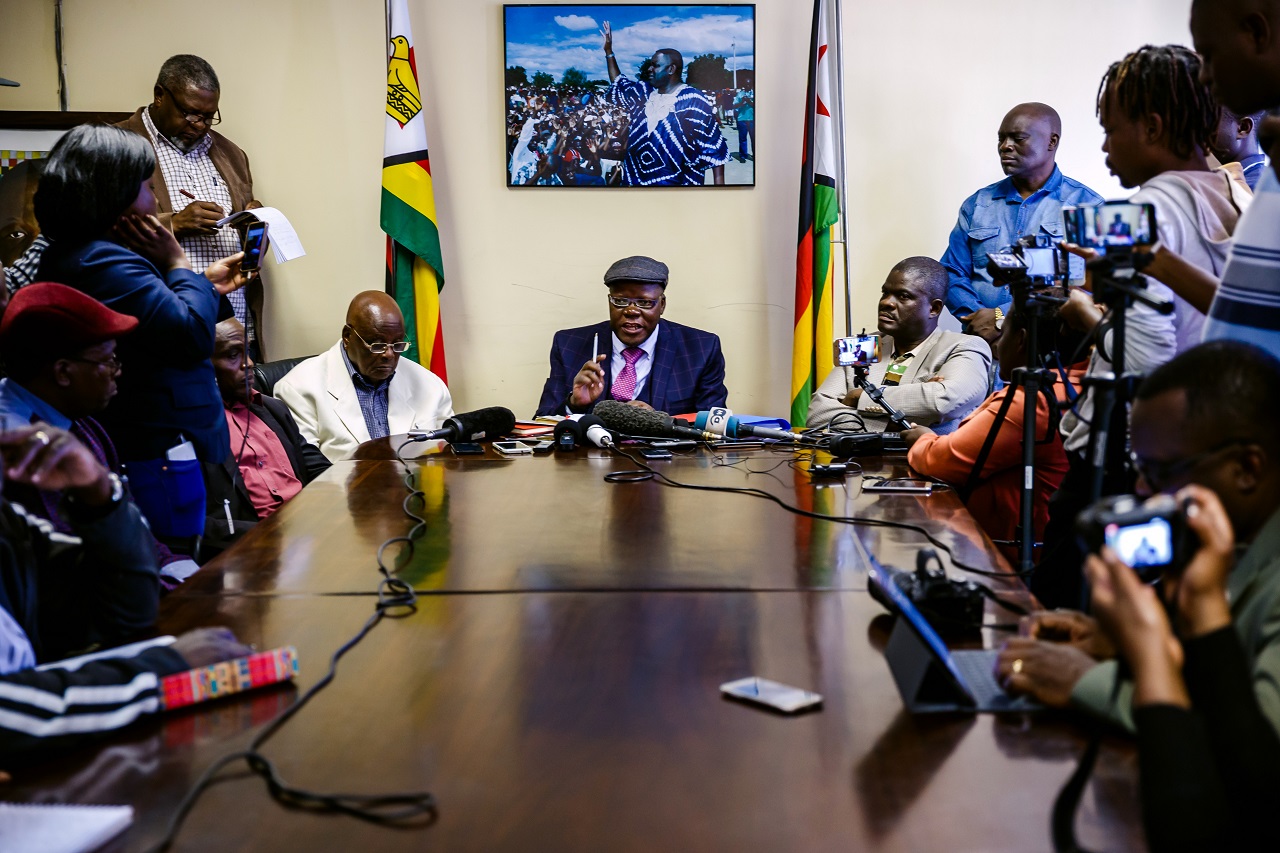 ZIMBABWE-POLITICS-MDC-PRESSER