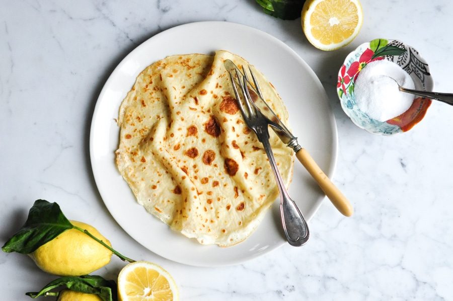 Basic crepes on a plate. Photo Eat, Little Bird
