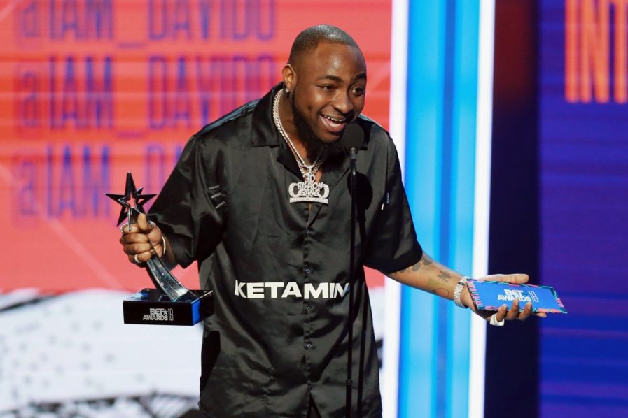 Davido with his BET Award. Photo Style Rave