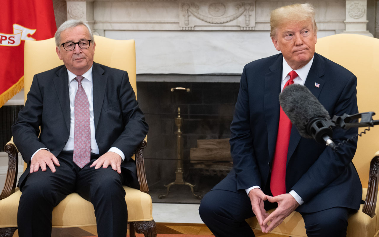 US President Donald Trump hosts EU Commission president Jean-Claude Juncker amid trade standoff