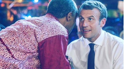 Femi Kuti and Emmanuel Macron