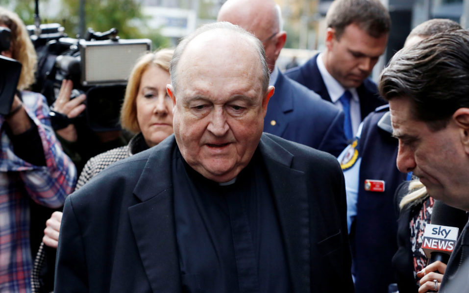 Archbishop Philip Wilson leaves Newcastle Local Court